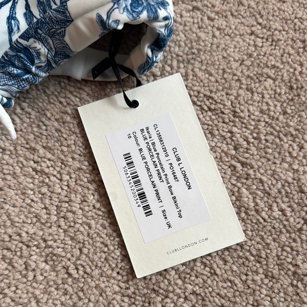 Club L London Floral Blue and White Bikini Set - Picture 8 of 11